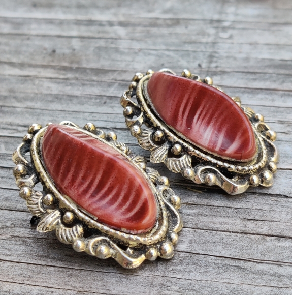 Vintage Selro Selini Pink Lucite Earrings - Picture 3 of 13